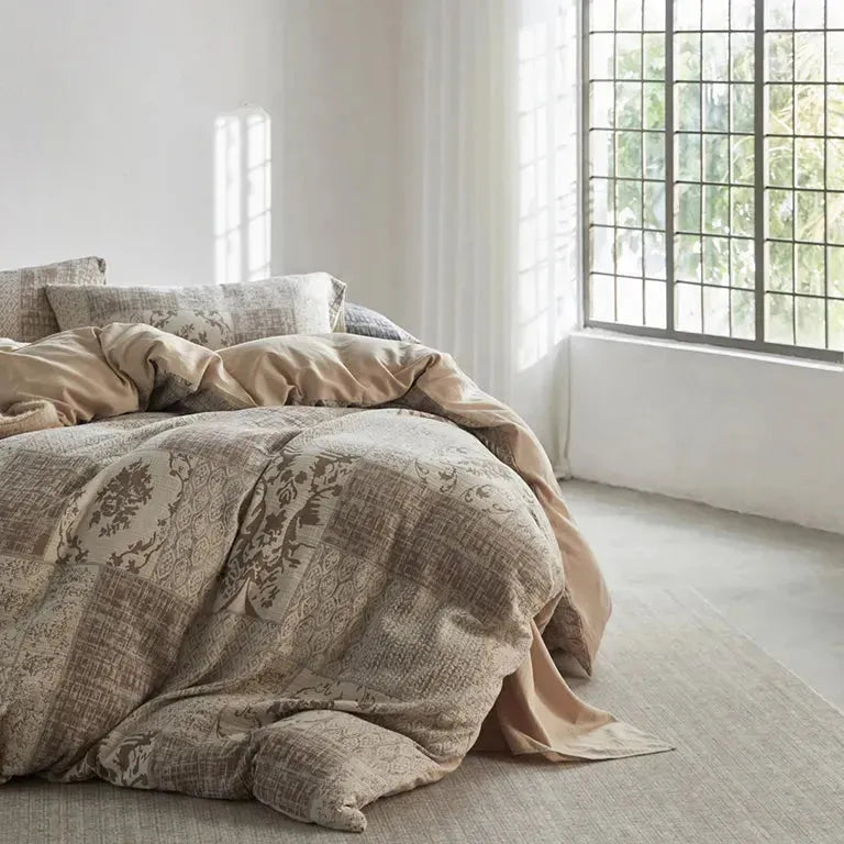 Vintage Patchwork Style Cotton Jacquard Duvet Cover