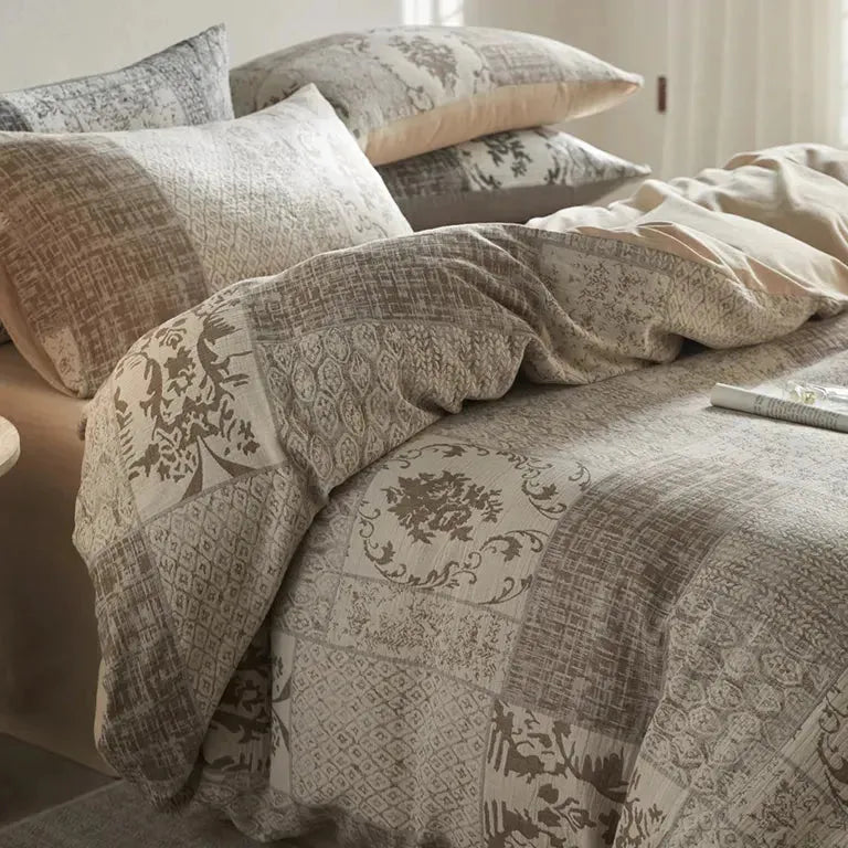 Vintage Patchwork Style Cotton Jacquard Duvet Cover