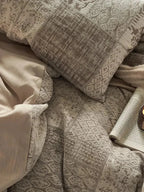 Vintage Patchwork Style Cotton Jacquard Duvet Cover