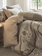 Vintage Patchwork Style Cotton Jacquard Duvet Cover
