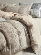 Vintage Patchwork Style Cotton Jacquard Duvet Cover