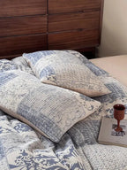 Vintage Patchwork Style Cotton Jacquard Duvet Cover