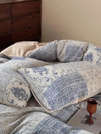 Vintage Patchwork Style Cotton Jacquard Duvet Cover