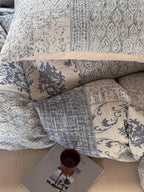 Vintage Patchwork Style Cotton Jacquard Duvet Cover