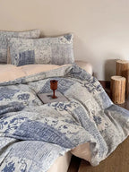 Vintage Patchwork Style Cotton Jacquard Duvet Cover
