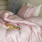 Mini Polka Dot Duvet Cover Set With Ruffle
