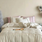 Mini Polka Dot Duvet Cover Set With Ruffle