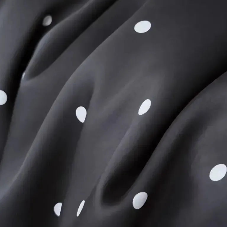 Black Polka Dot Tencel Duvet Cover Set