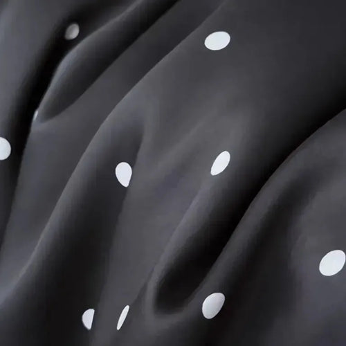 Black Polka Dot Tencel Duvet Cover Set
