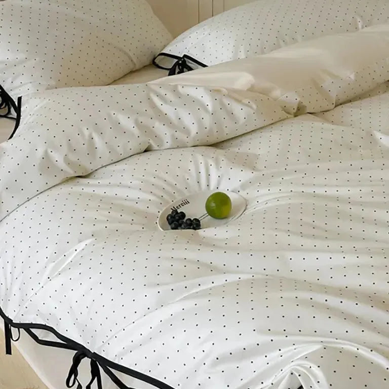 Sky & Snow Tiny Polka Dot Duvet Cover Set