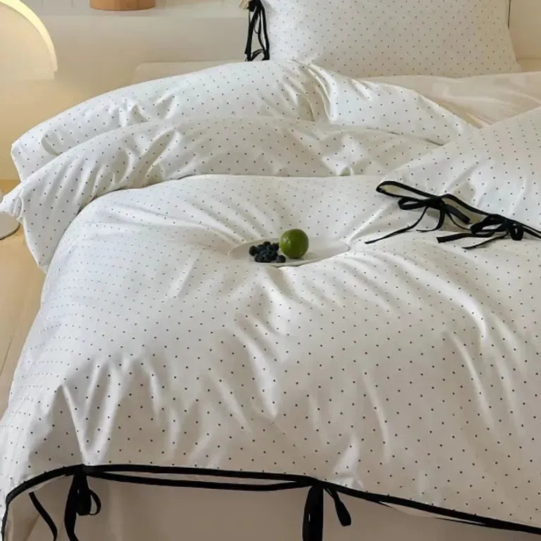 Sky & Snow Tiny Polka Dot Duvet Cover Set