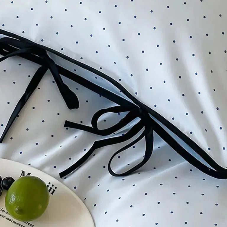 Sky & Snow Tiny Polka Dot Duvet Cover Set