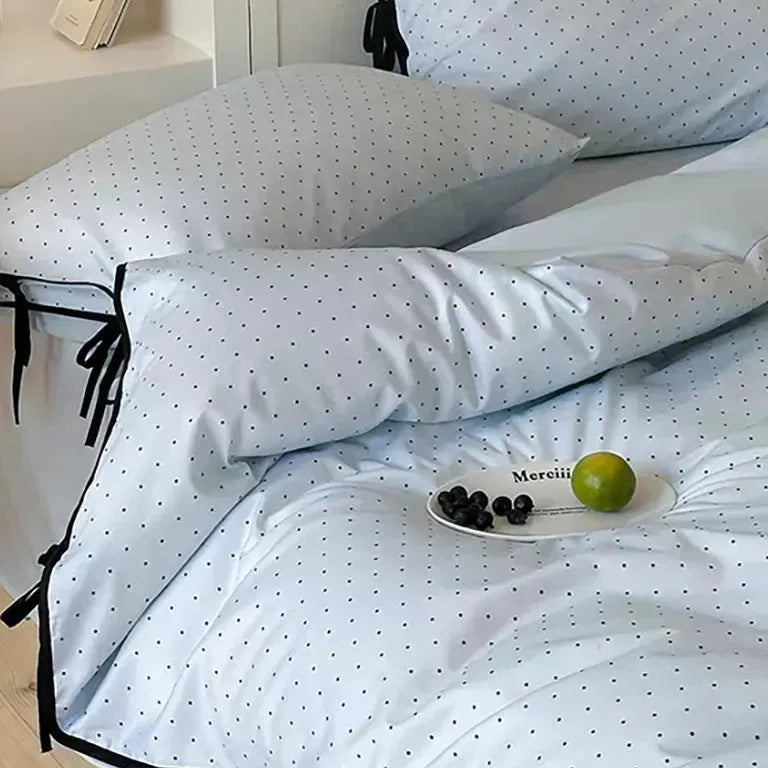 Sky & Snow Tiny Polka Dot Duvet Cover Set