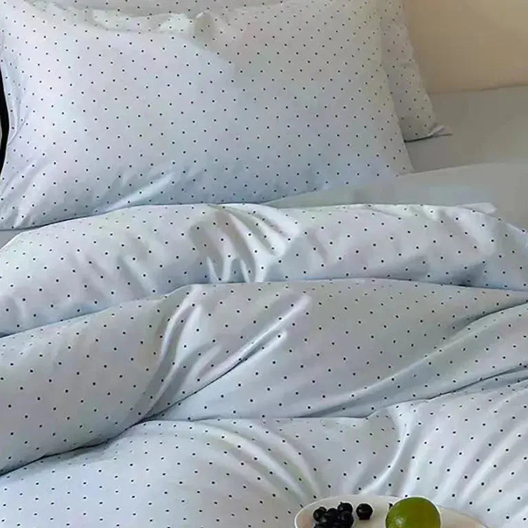 Sky & Snow Tiny Polka Dot Duvet Cover Set