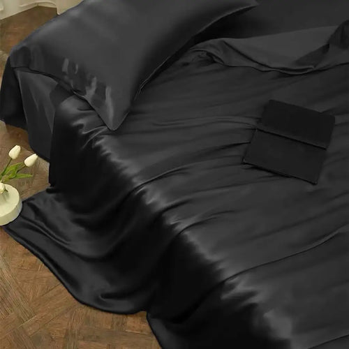 22 Momme Mulberry Silk Sheet - Black