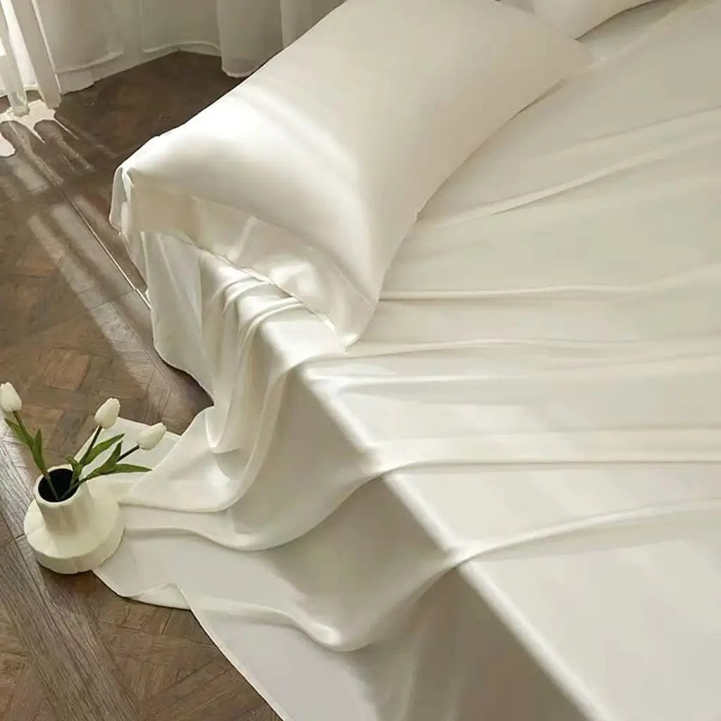 22 Momme Mulberry Silk Sheet - White
