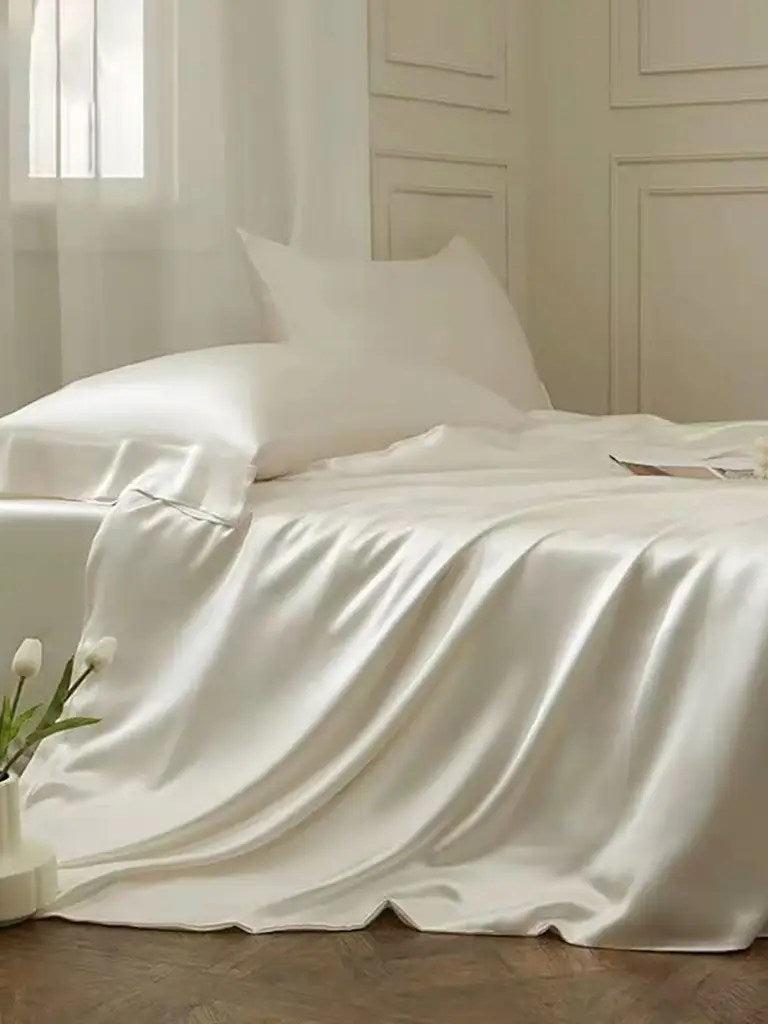 22 Momme Mulberry Silk Sheet - White