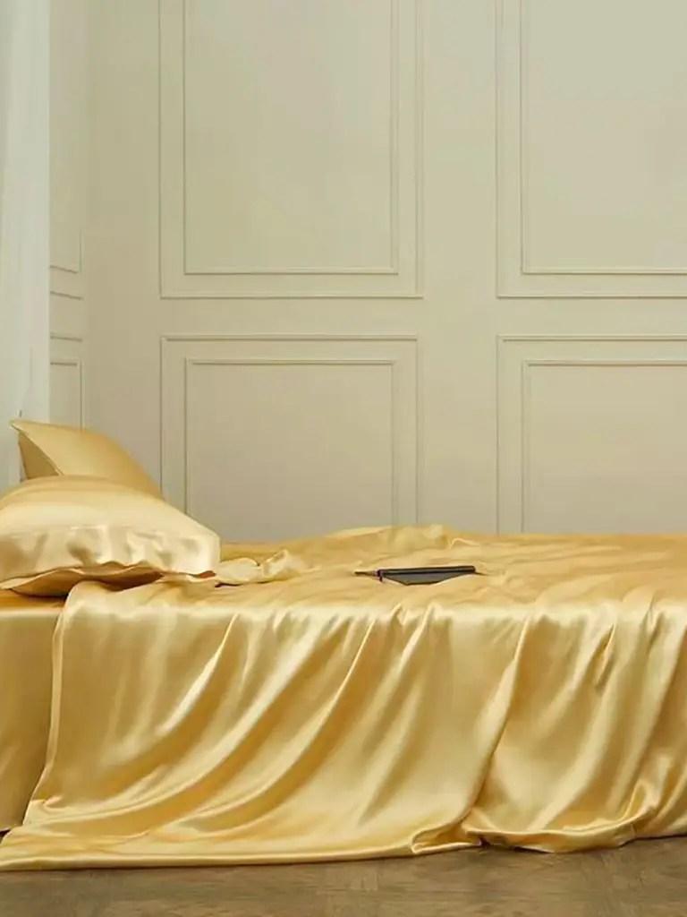 22 Momme Mulberry Silk Sheet - Gold