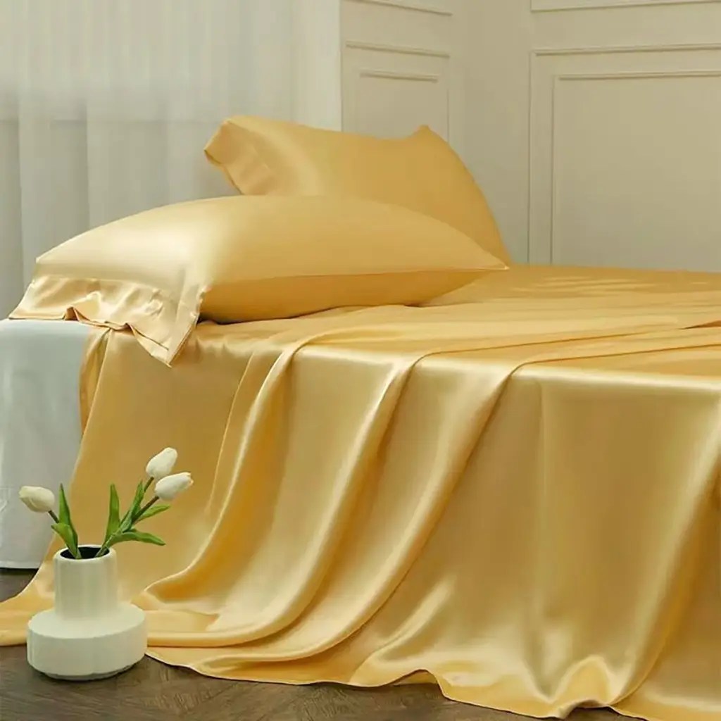 22 Momme Mulberry Silk Sheet - Gold