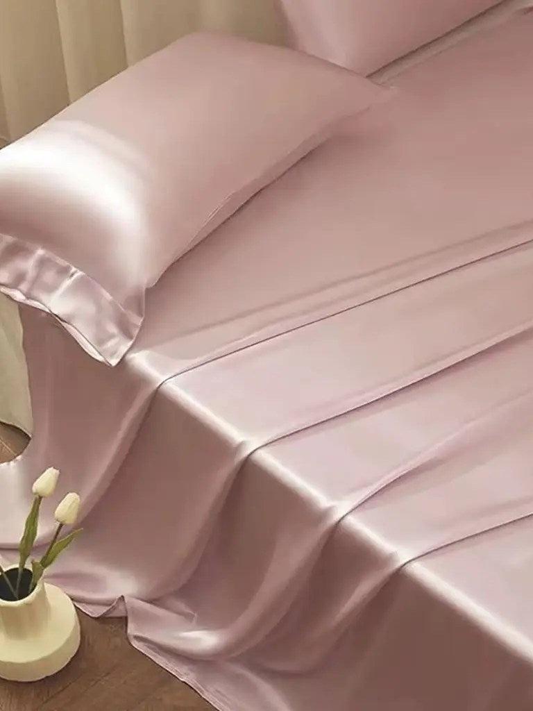 22 Momme Mulberry Silk Sheet - Pink