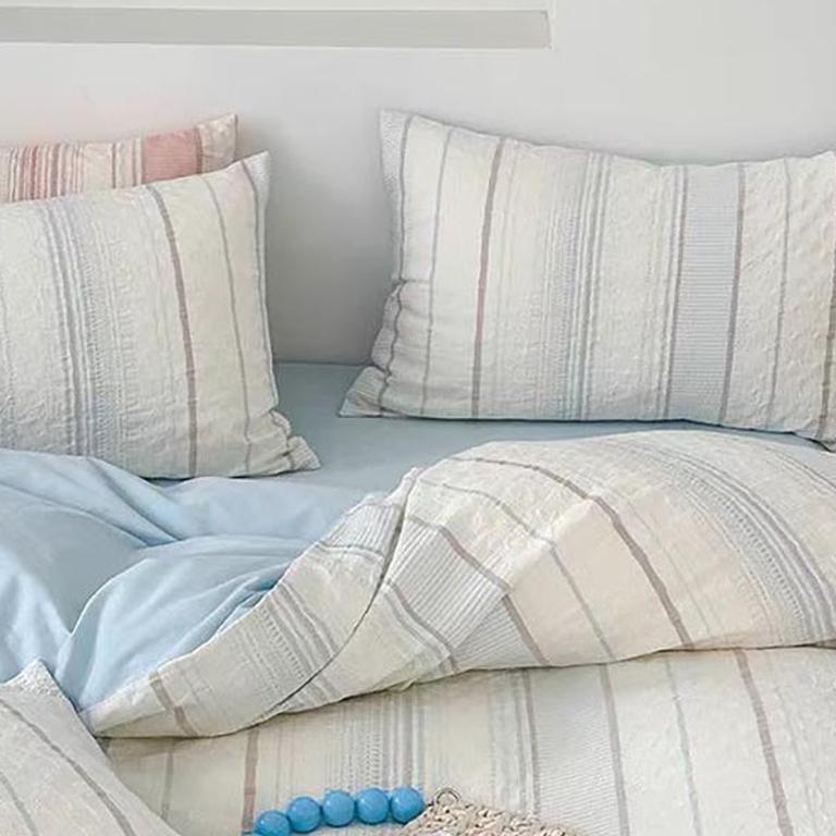 Asymmetry Jacquard Duvet Cover - Pink