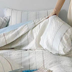 Asymmetry Jacquard Duvet Cover - Pink