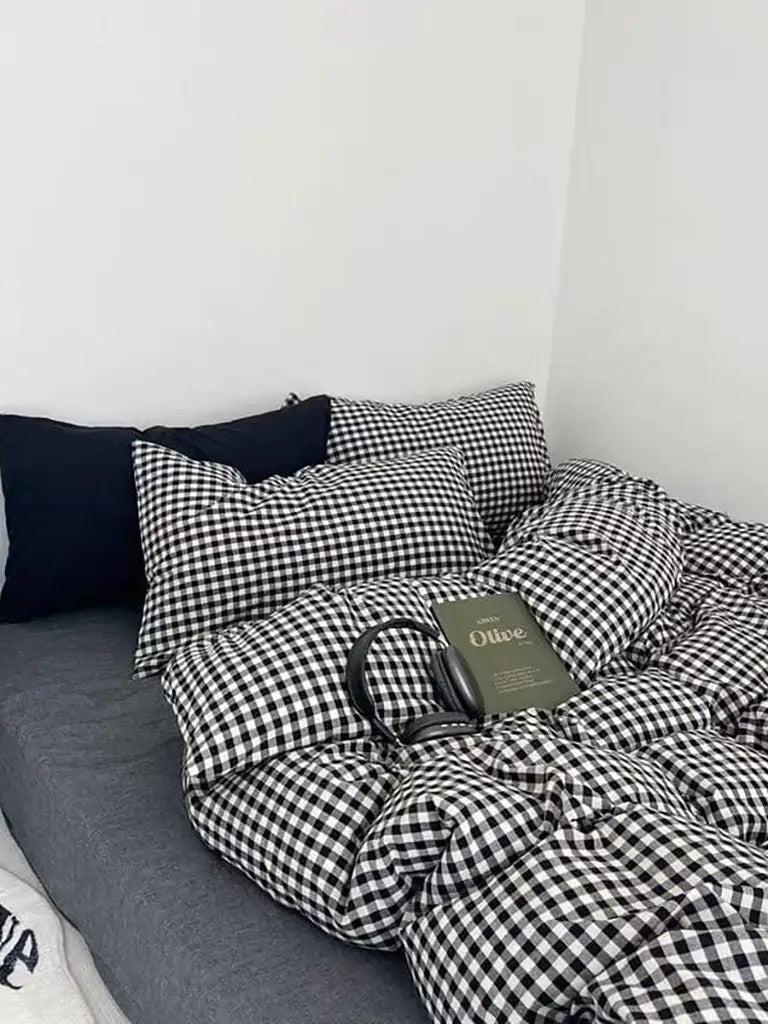Cotton Small Gingham Bedding Set