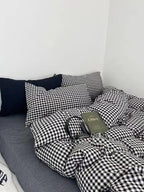 Cotton Small Gingham Bedding Set