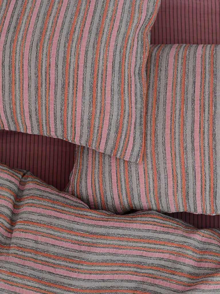 Boho Chic Striped Jacquard Duvet Cover