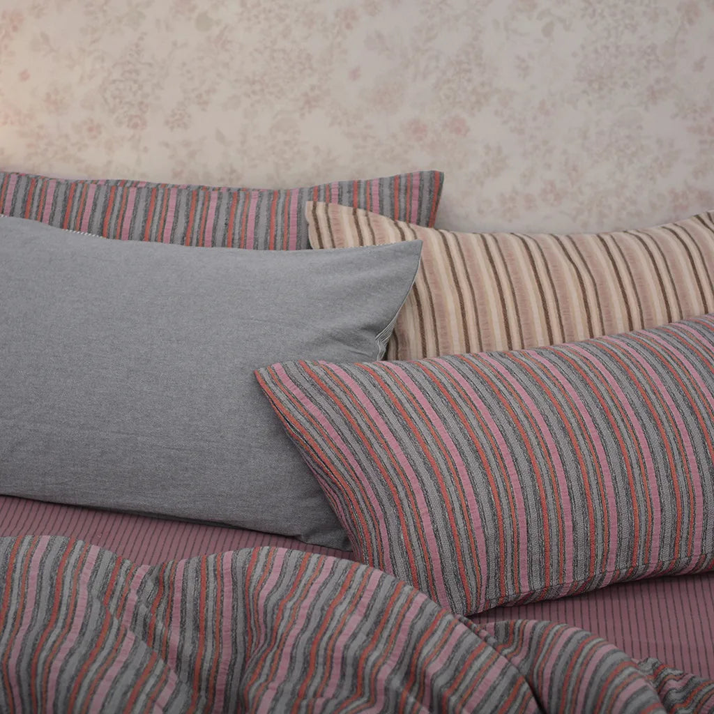 Boho Chic Striped Jacquard Duvet Cover