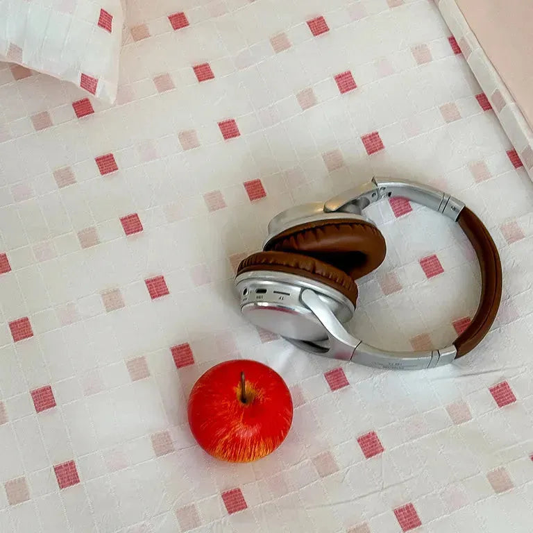 Check Jacquard Duvet Cover