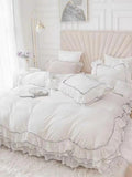 Classic Contrast Ruffle Duvet Cover