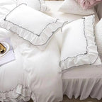Classic Contrast Ruffle Duvet Cover