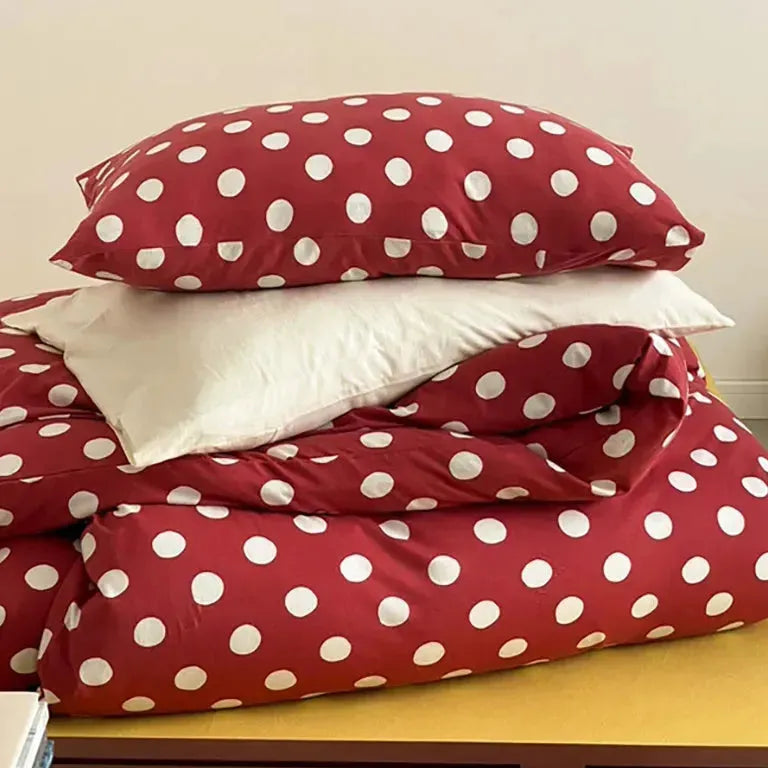 Classic Polka Dot Jersey Duvet Cover Set