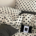 Classic Polka Dot Jersey Duvet Cover Set