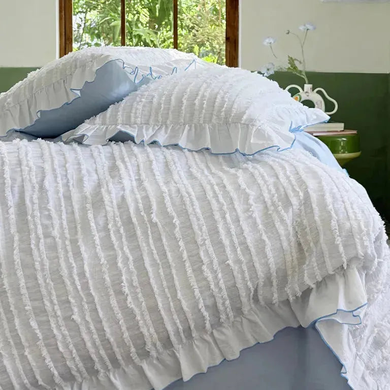 Cotton Clip Striped Bedding Set