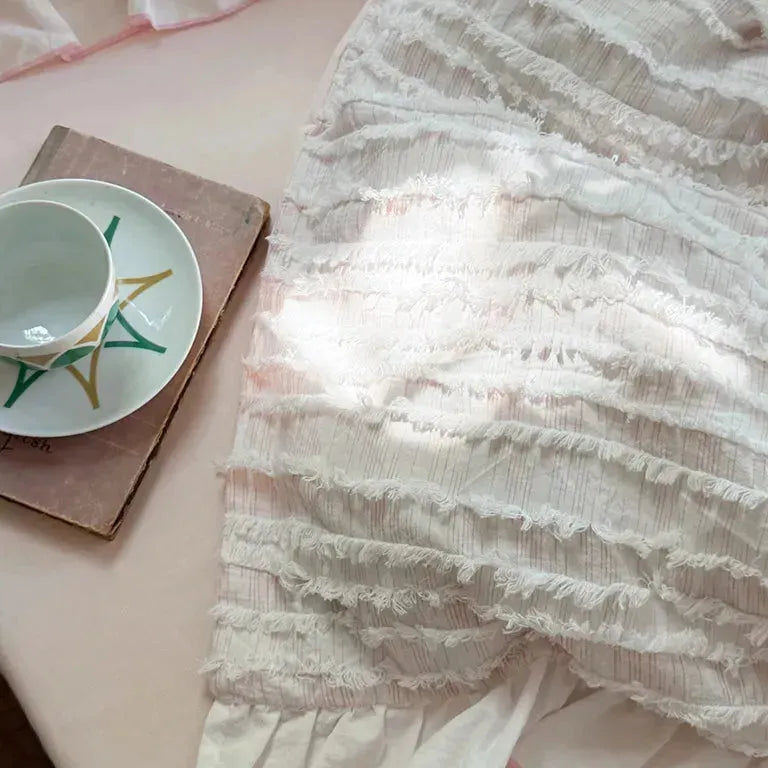 Cotton Clip Striped Bedding Set