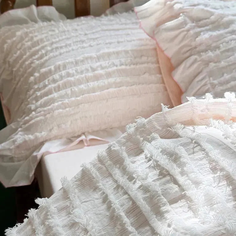 Cotton Clip Striped Bedding Set