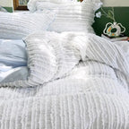 Cotton Clip Striped Bedding Set