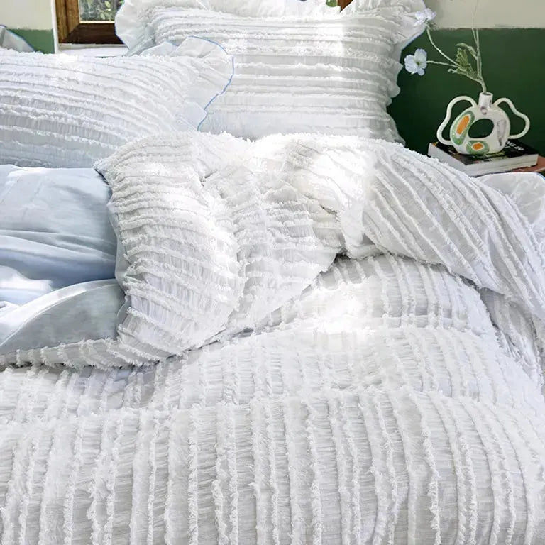 Cotton Clip Striped Bedding Set