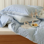 Contrast Stripe Duvet Cover - Ocean