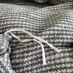 Cotton Houndstooth Jacquard Farmhouse Duvet Cover - Dark Grey