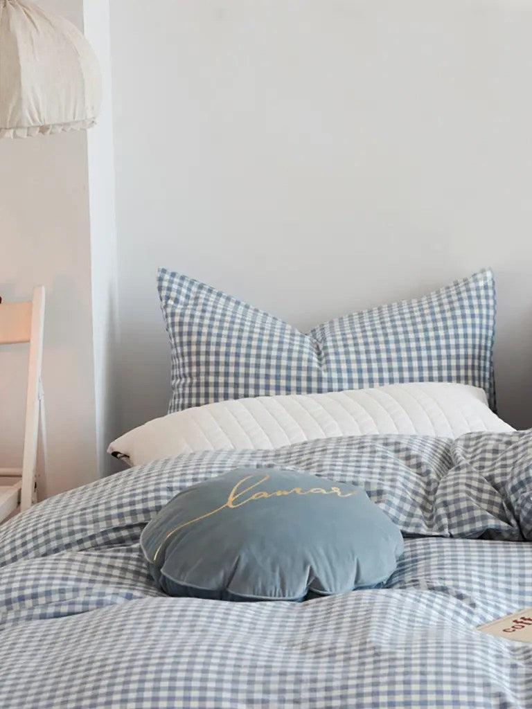Cotton Small Gingham Bedding Set