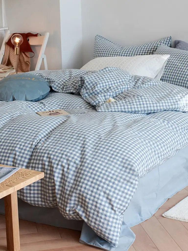 Cotton Small Gingham Bedding Set