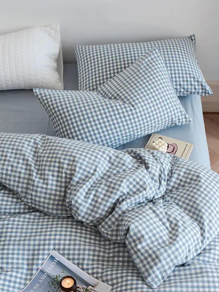 Cotton Small Gingham Bedding Set