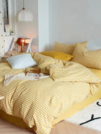 Cotton Small Gingham Bedding Set
