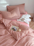 Cotton Small Gingham Bedding Set