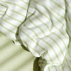 Green Striped Duvet Cover