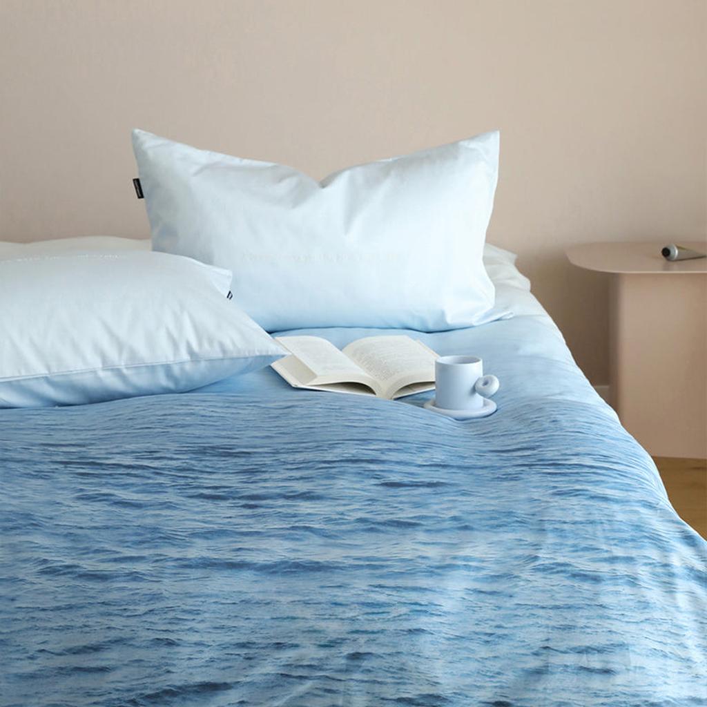 Natural Ombre Blue Coastal Bedding Set