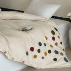 Playful Polka Dot Tufted Duvet Cover